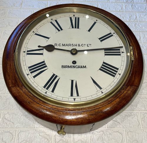 FUSEE DIAL OAK WALL CLOCK VICTORIAN LOVELY - ADDITIONAL PHOTO 5
