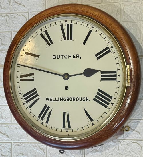 FUSEE DIAL WALL CLOCK CHAINDRIVEN OAK GREAT CONDITION