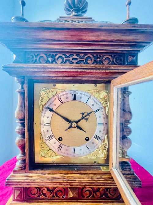 IMPOSING WINTERHALDER QUARTERLY STRIKING BRACKET CLOCK - ADDITIONAL PHOTO 3