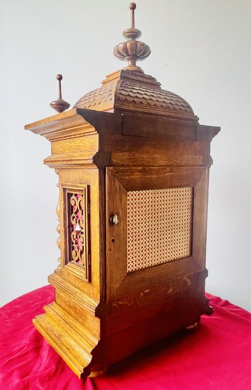 IMPOSING WINTERHALDER QUARTERLY STRIKING BRACKET CLOCK - ADDITIONAL PHOTO 9