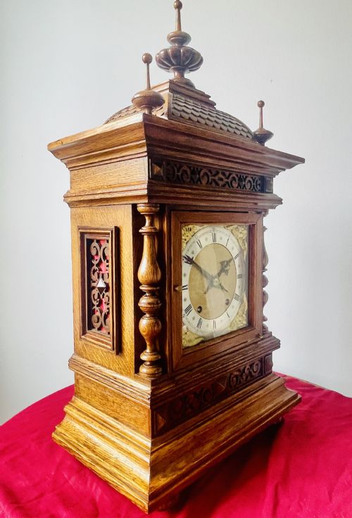 IMPOSING WINTERHALDER QUARTERLY STRIKING BRACKET CLOCK - ADDITIONAL PHOTO 13