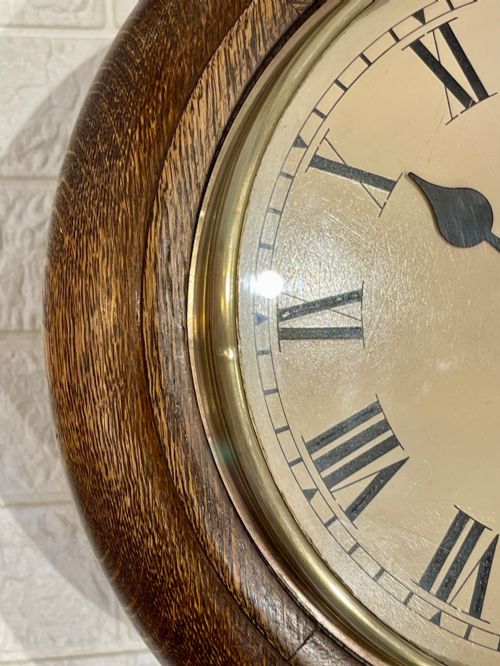 BRITISH RAIL OAK FUSEE RAILWAY WALL CLOCK DORSET - ADDITIONAL PHOTO 6