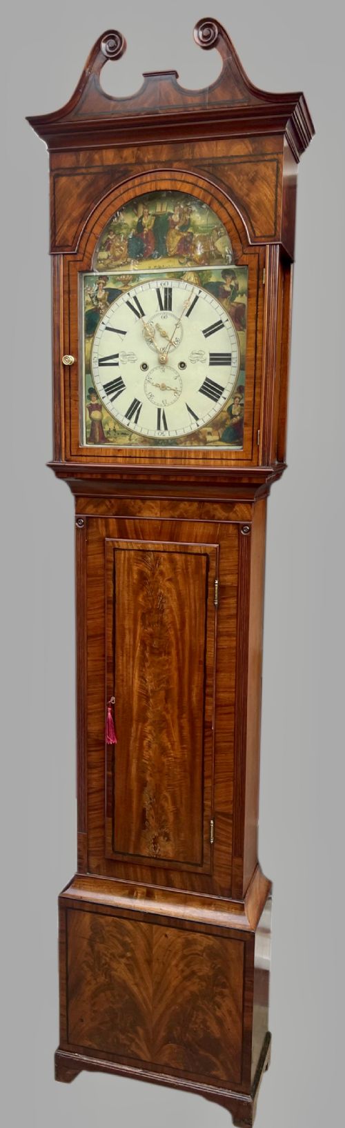 MAGNIFICENT GEORGIAN GLASGOW LONGCASE CLOCK