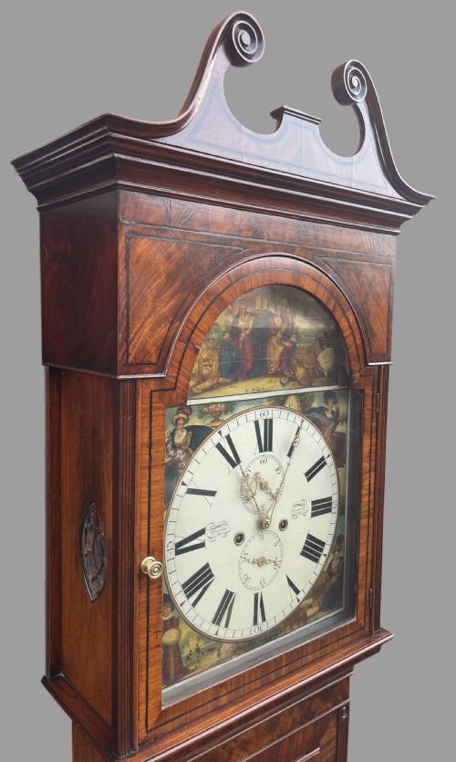MAGNIFICENT GEORGIAN GLASGOW LONGCASE CLOCK - ADDITIONAL PHOTO 2