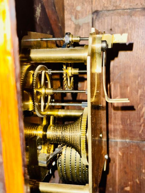LMS RARE RAILWAY FUSEE DIAL WALL CLOCK GORGEOUS CONDITION - ADDITIONAL PHOTO 2