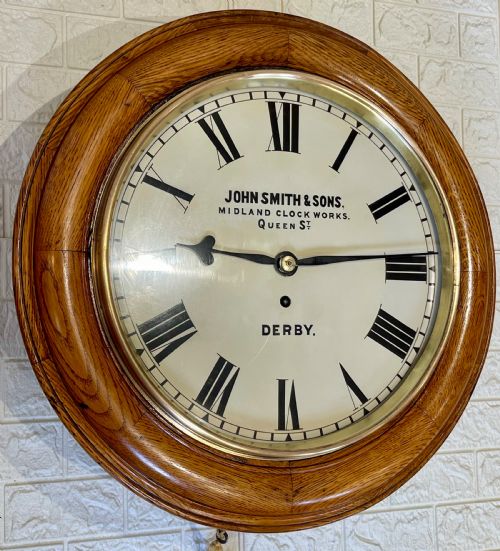 fig 1. L.M.S. Stunning Fusee Railway Dial Wall Clock