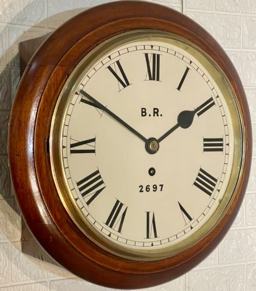 N.e.r Fusee Dial Railway Clock, Darlington, 10 Inch