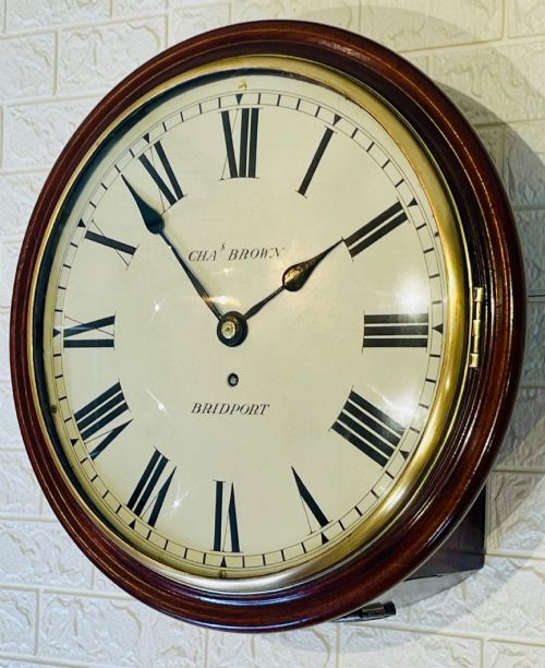 Georgian Fusee Dial Wall Clock Bridport