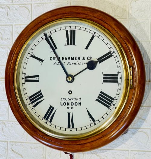 Victorian Stunning 10" Dial Chain Fusee Wall Clock