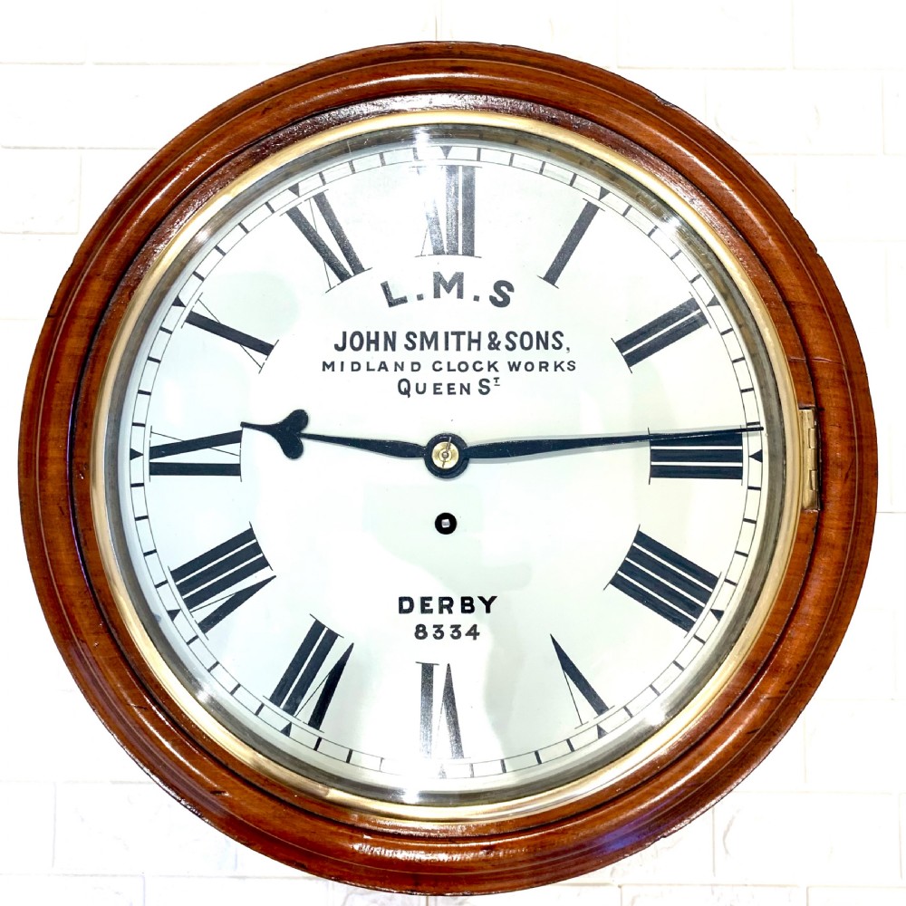 L.M.S Fusee Railway Wall Dial Clock, Exquisite View II