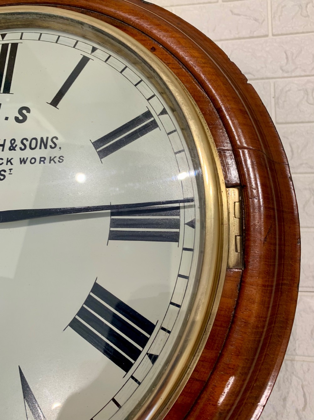 L.M.S Fusee Railway Wall Dial Clock, Exquisite View V