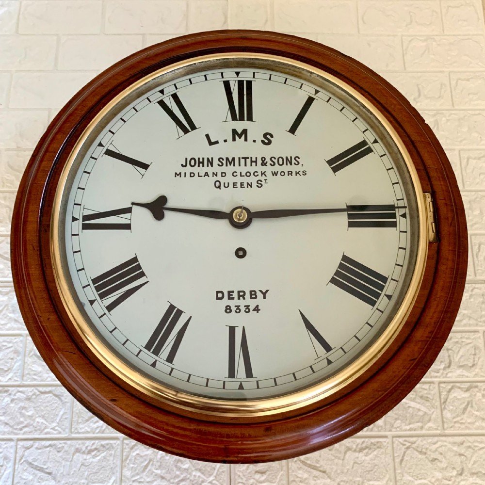 L.M.S Fusee Railway Wall Dial Clock, Exquisite View XIII