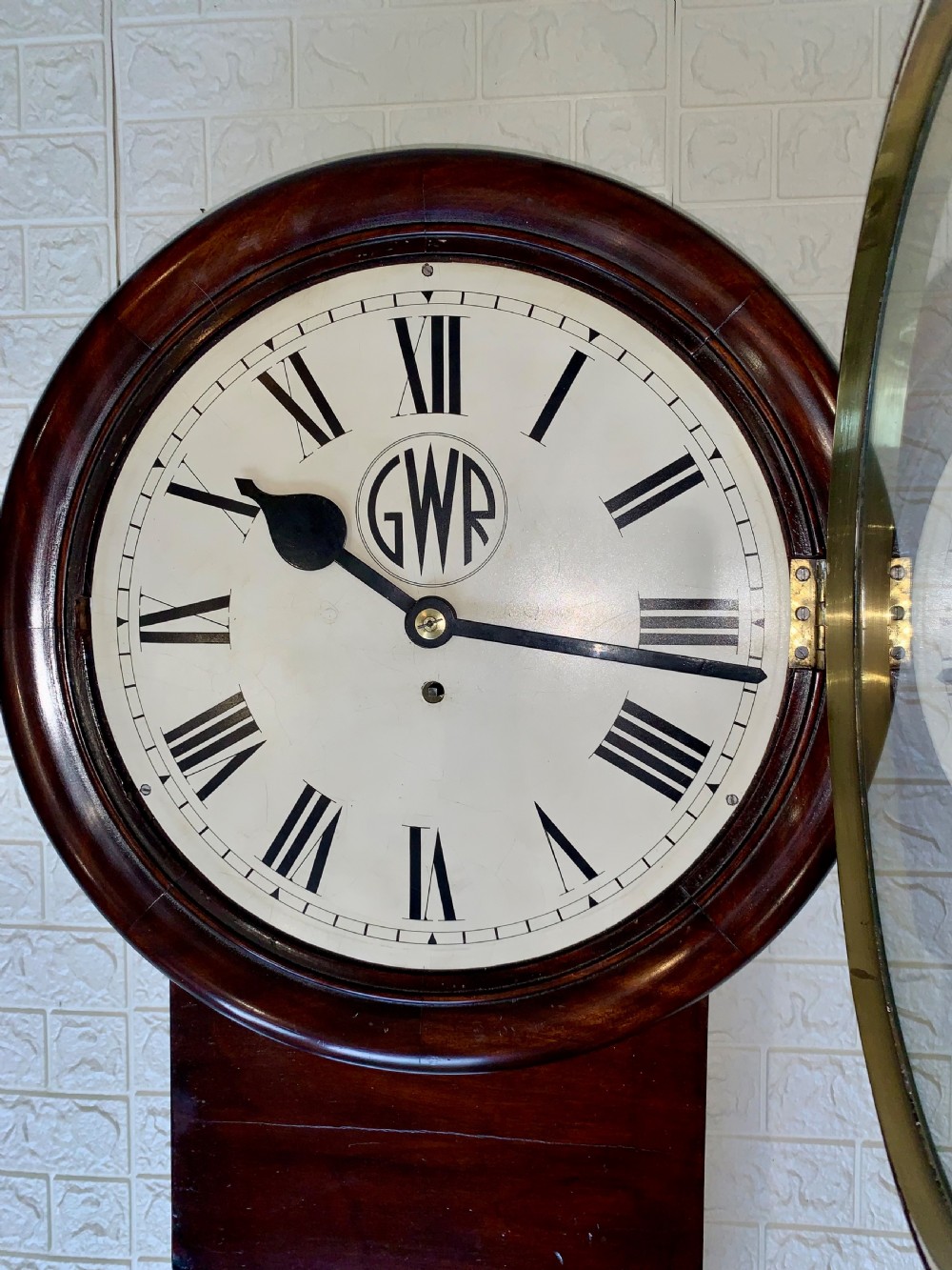 GWR Railway Drop Dial Fusee Wall Clock, Stunning View VI