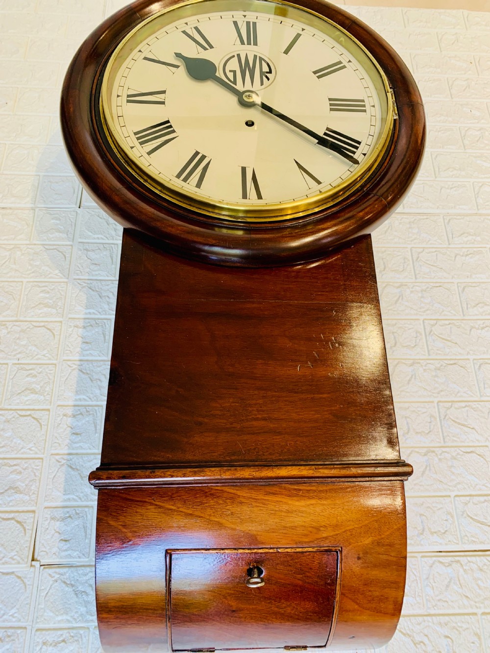GWR Railway Drop Dial Fusee Wall Clock, Stunning View XXIV