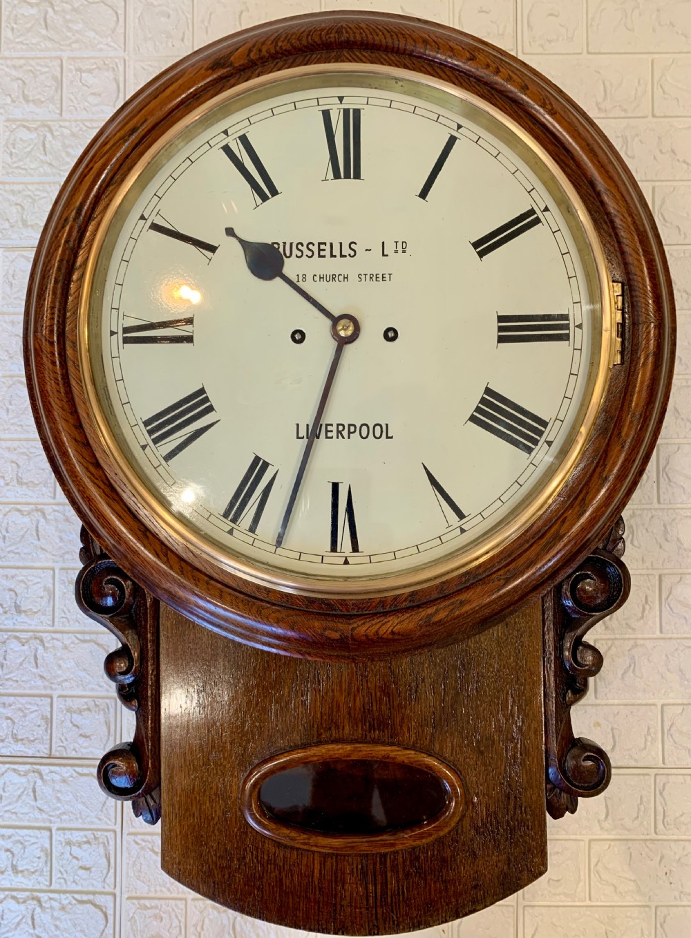 Fusee Drop Dial Striking Wall Clock