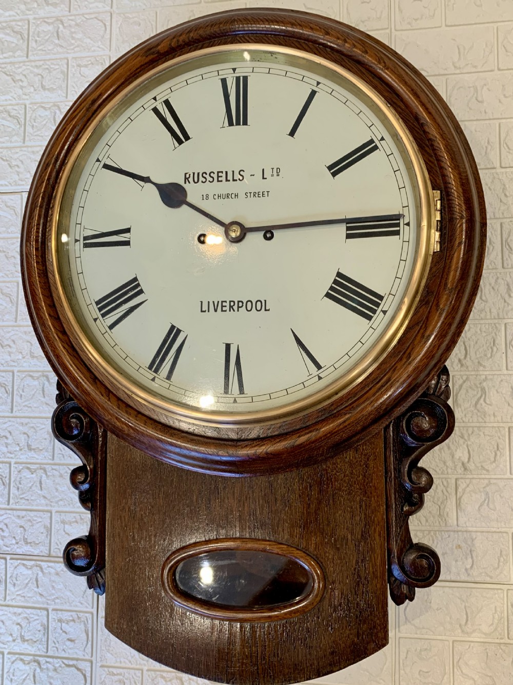 Fusee Drop Dial Striking Wall Clock View II