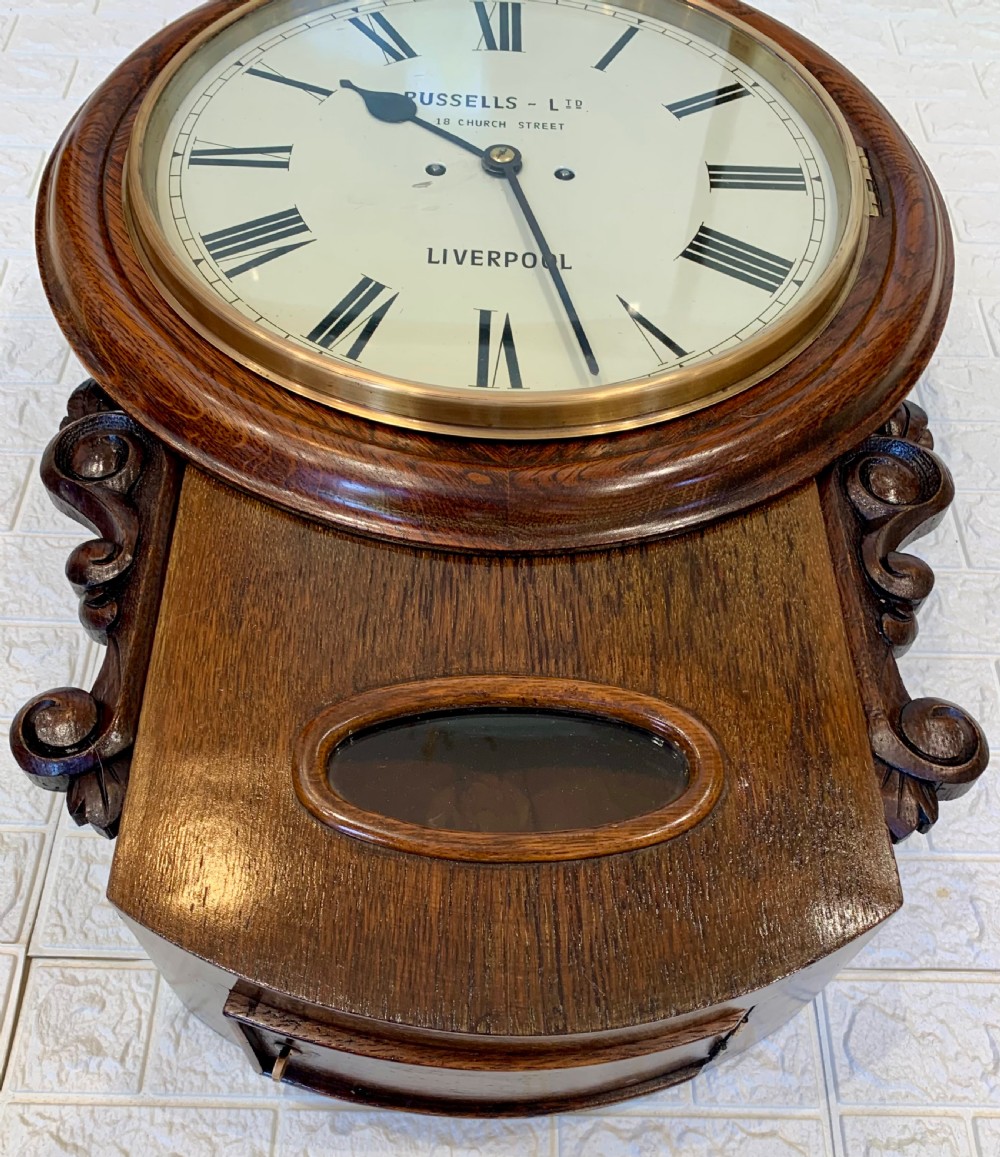 Fusee Drop Dial Striking Wall Clock View IV