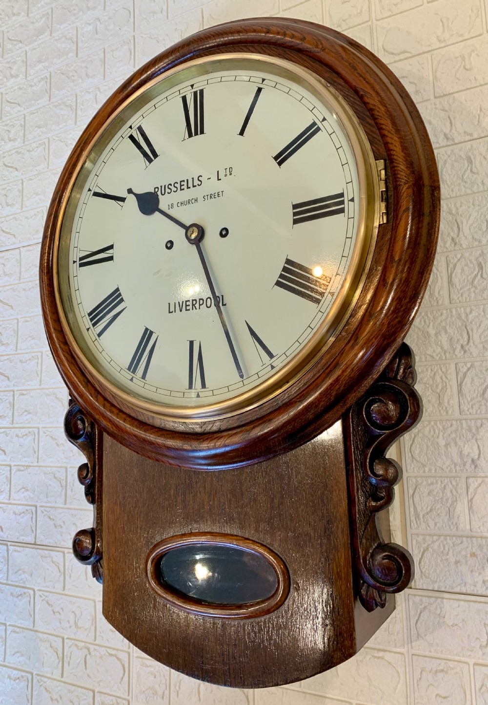 Fusee Drop Dial Striking Wall Clock View VII
