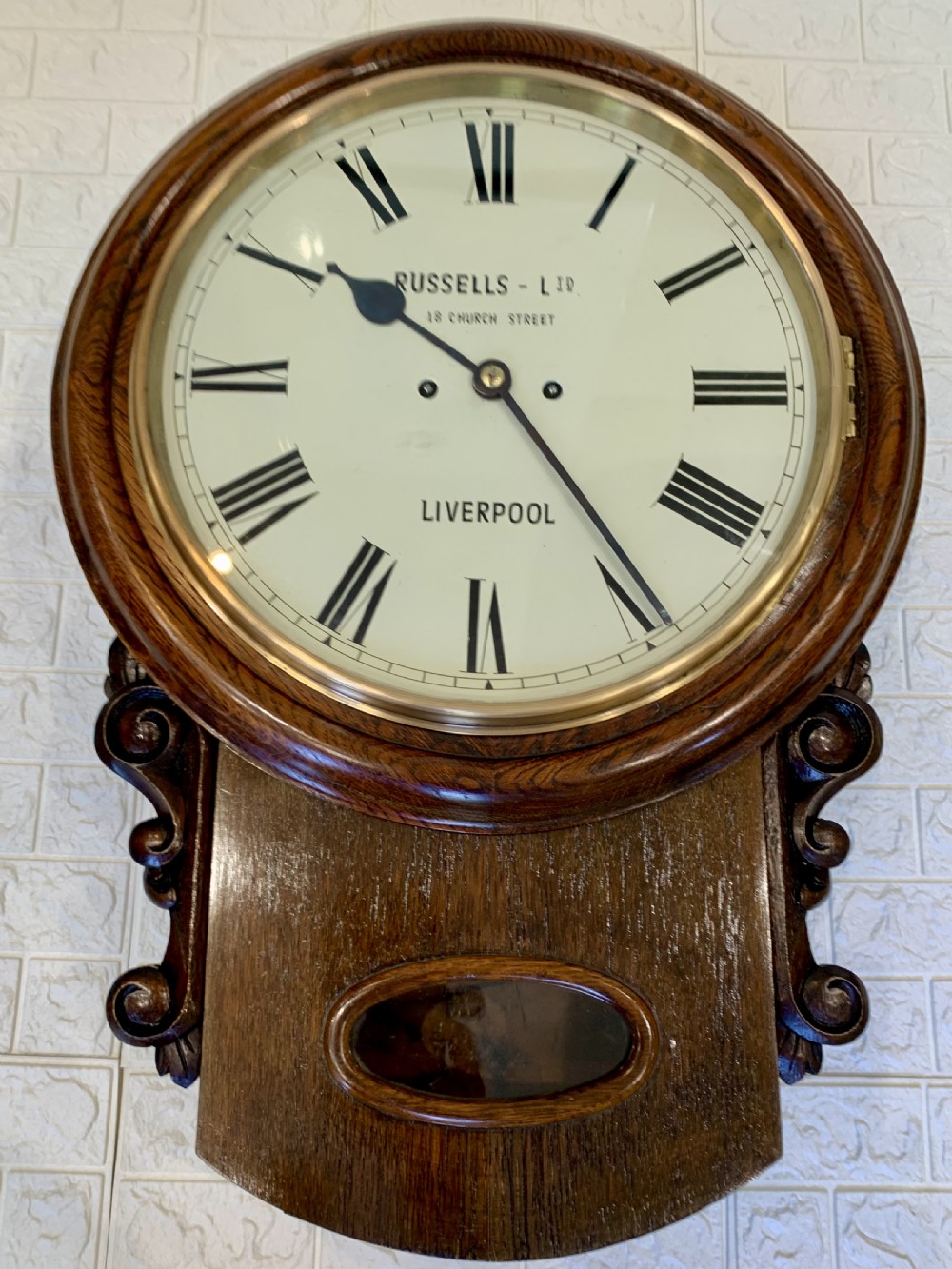 Fusee Drop Dial Striking Wall Clock View VIII