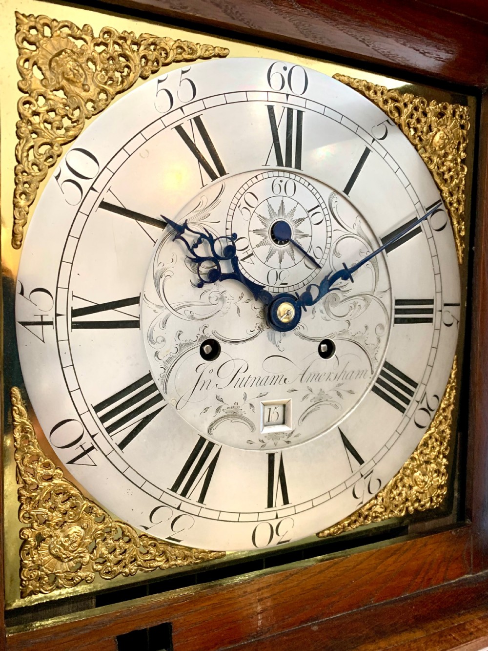 Elegant Regency Oak Longcase Clock - Superb Example View VI