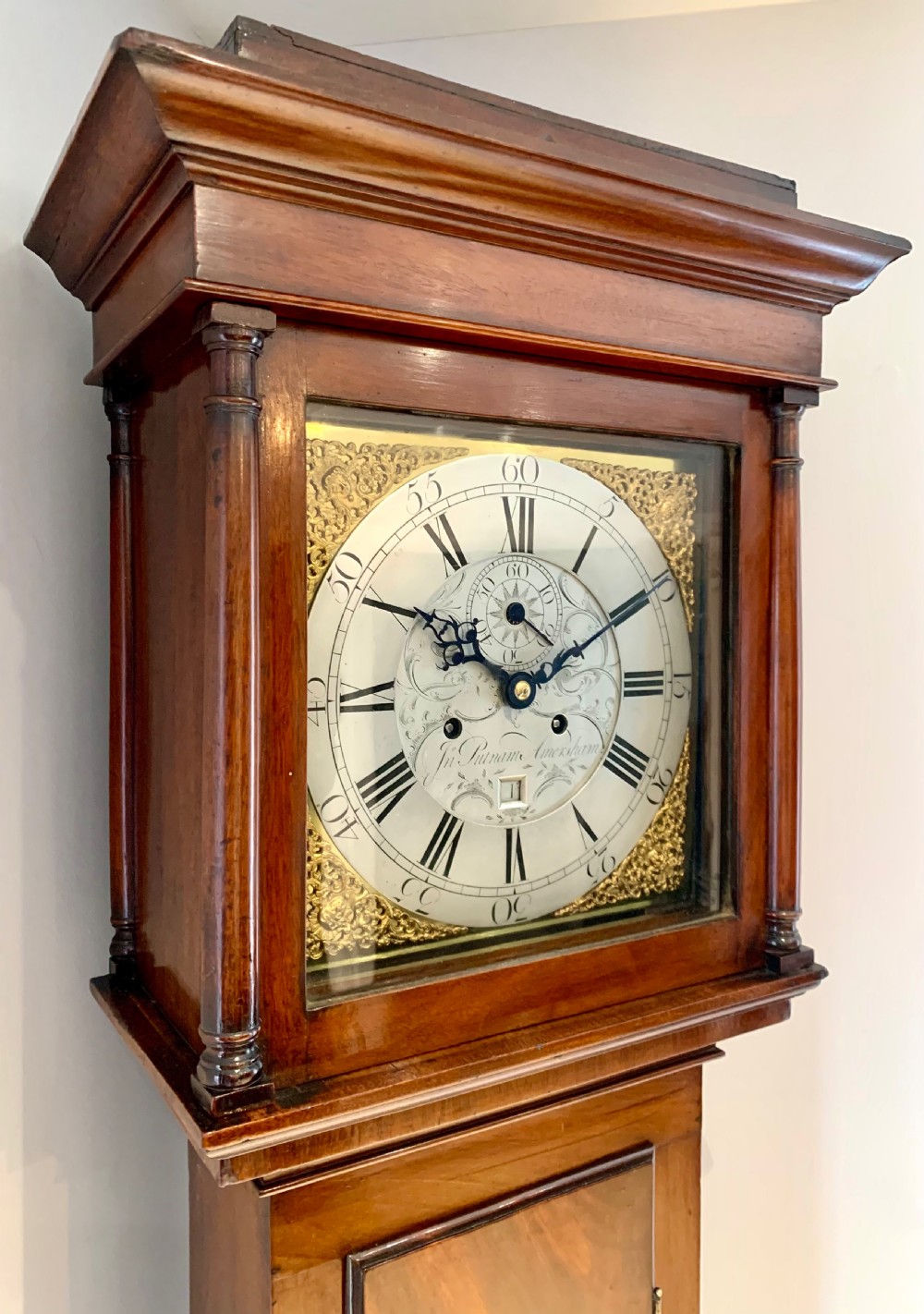 Elegant Regency Oak Longcase Clock - Superb Example View IX