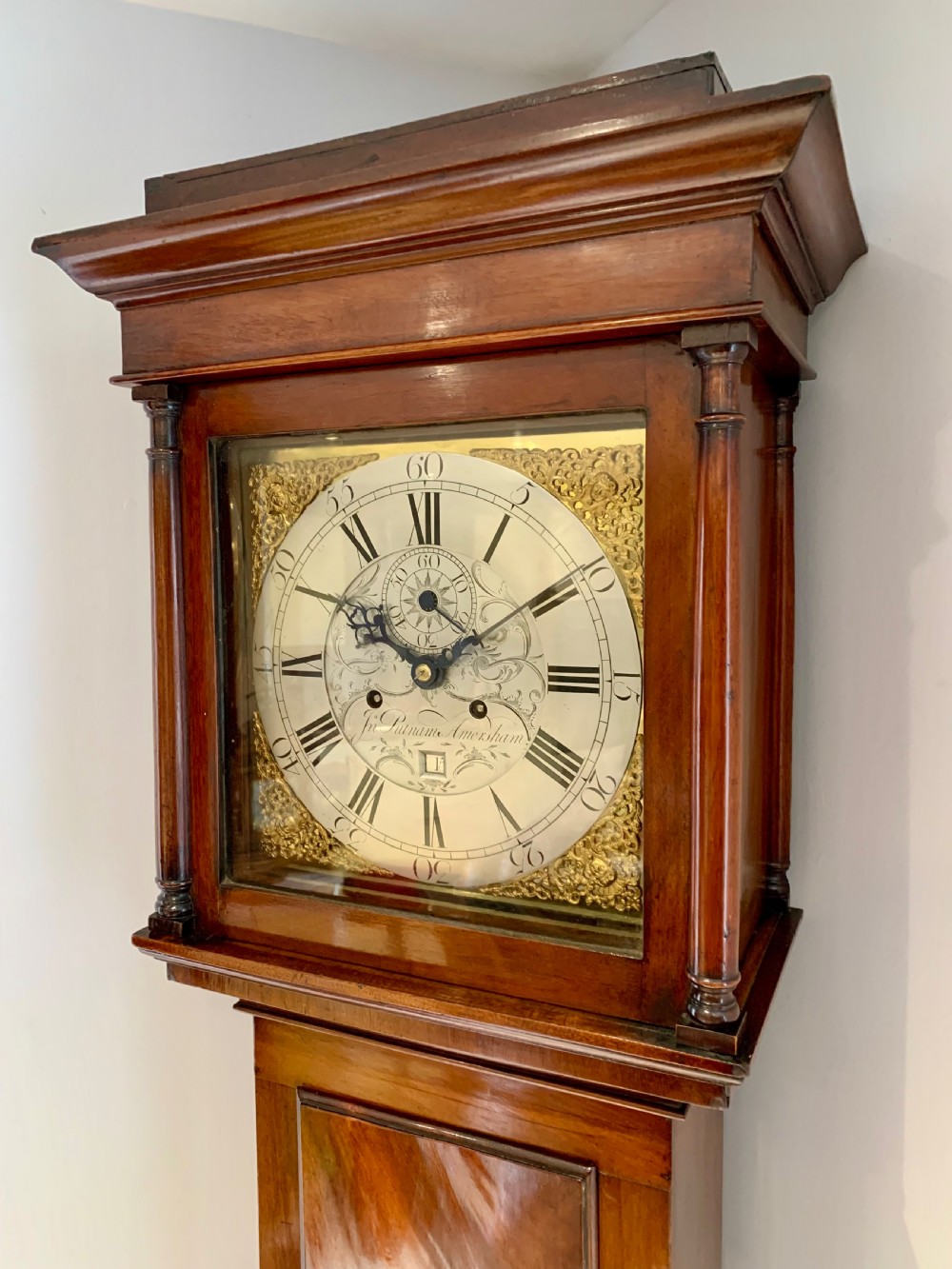Elegant Regency Oak Longcase Clock - Superb Example View XIII