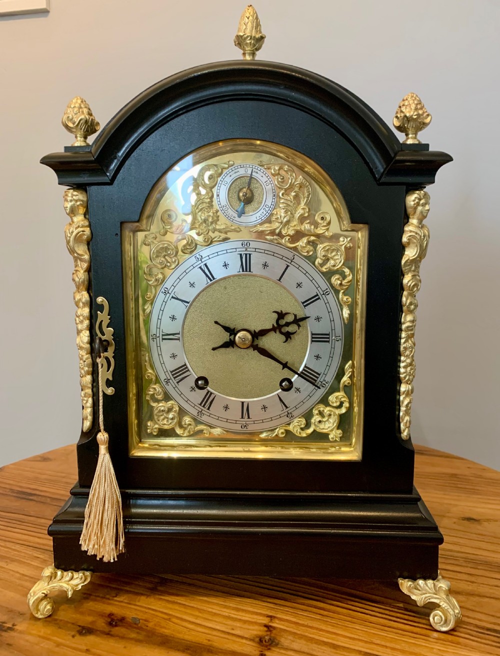 Winterhalder Ebonised Bracket Clock, Stunning
