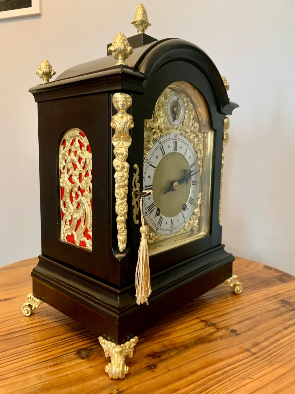 Winterhalder Ebonised Bracket Clock, Stunning View II