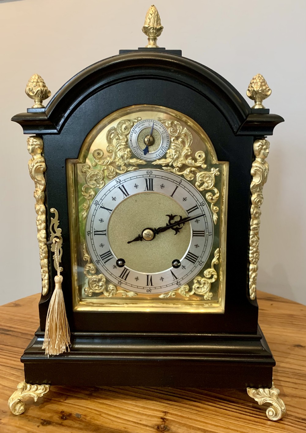 Winterhalder Ebonised Bracket Clock, Stunning View IX
