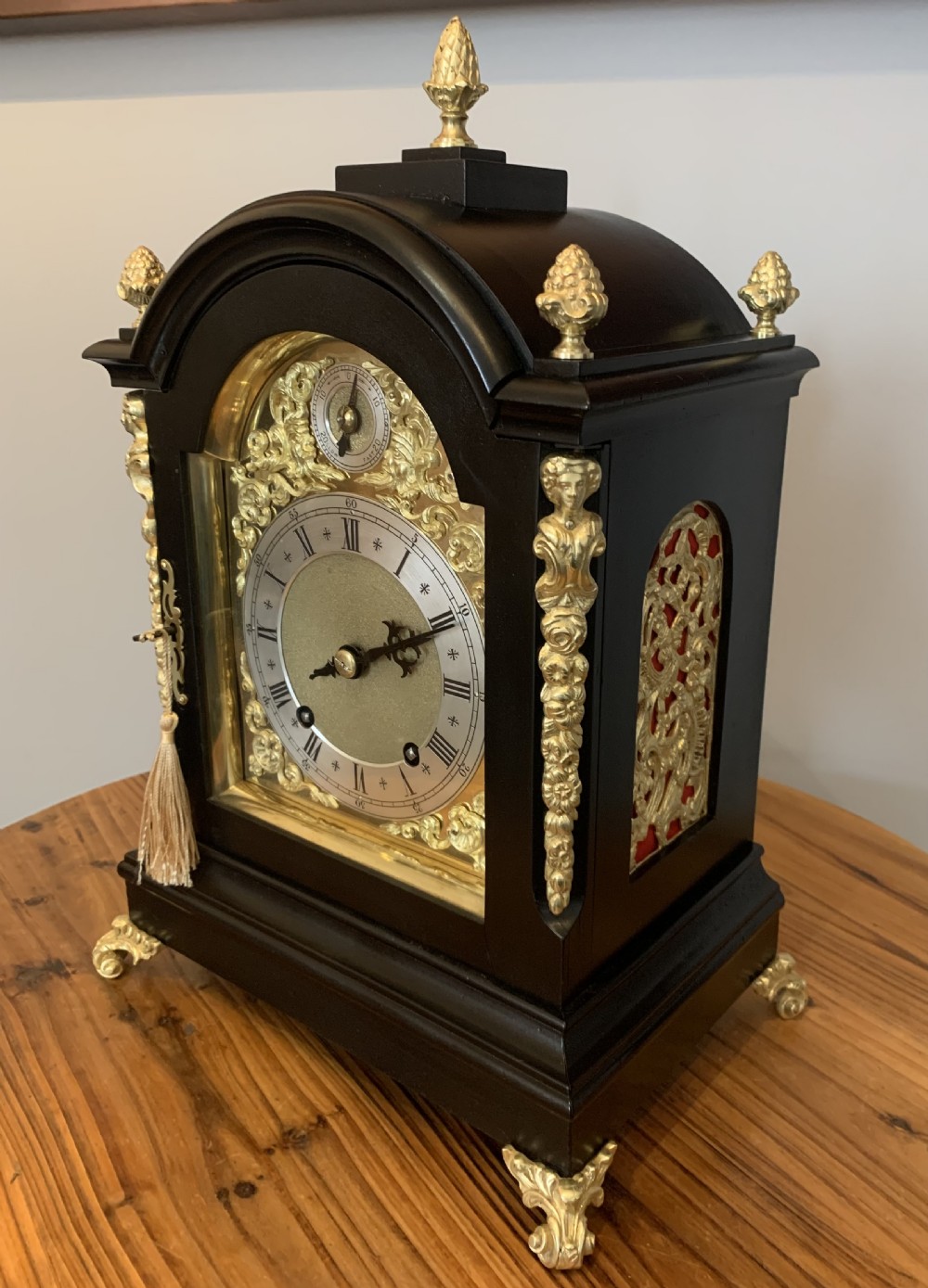 Winterhalder Ebonised Bracket Clock, Stunning View XIII
