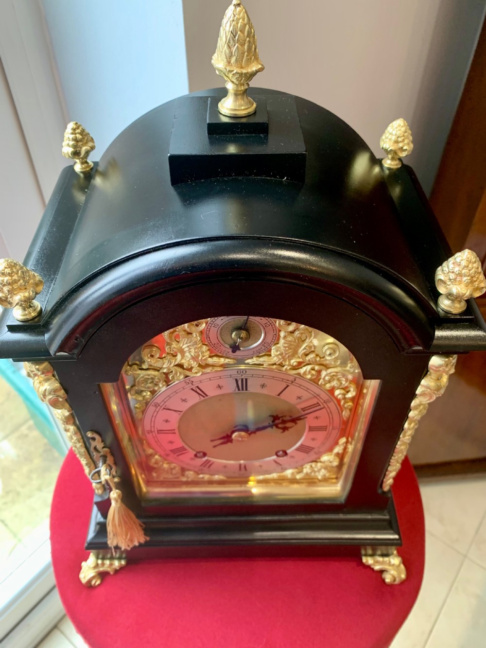 Winterhalder Ebonised Bracket Clock, Stunning View XIV