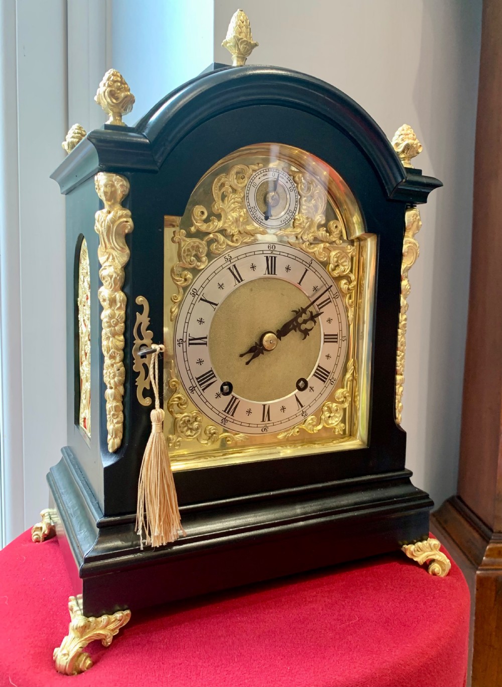 Winterhalder Ebonised Bracket Clock, Stunning View XVI