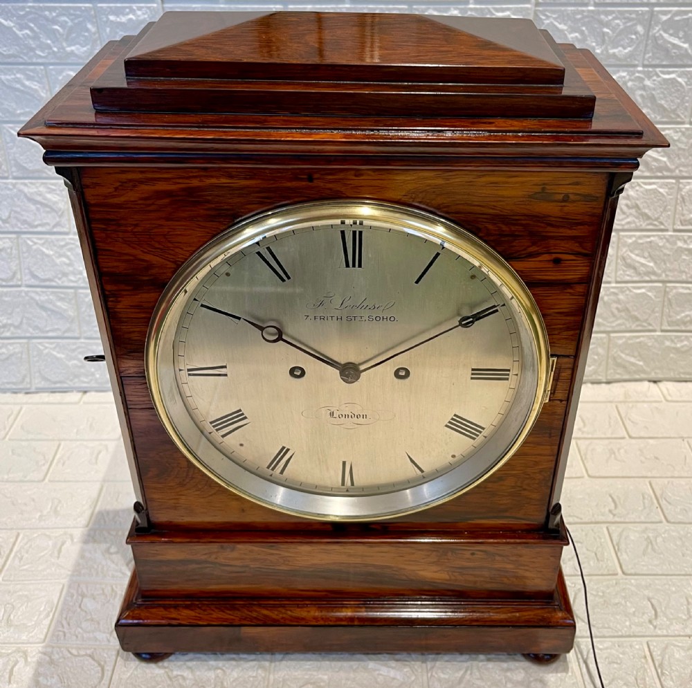 Superior Rosewood London Fusee Bracket Clock, Five Pillar View V