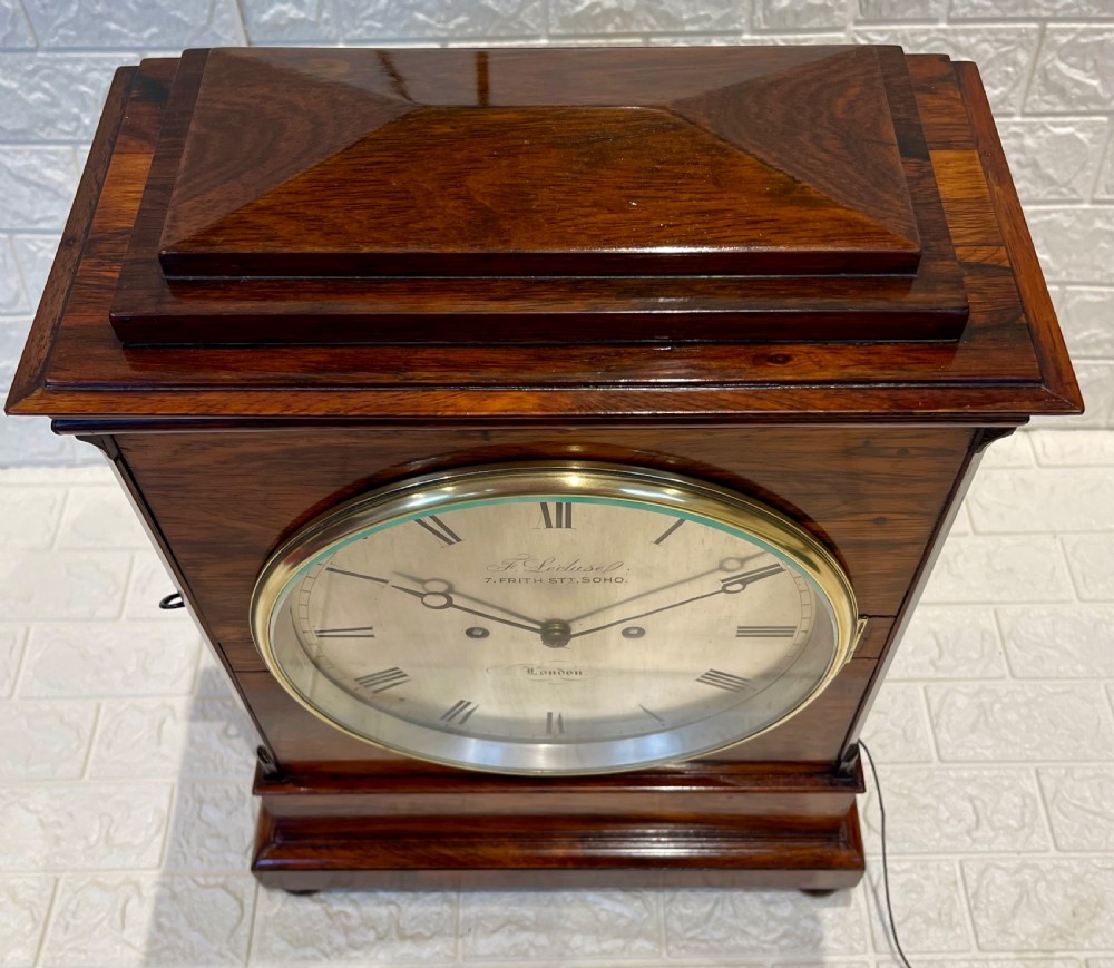 Superior Rosewood London Fusee Bracket Clock, Five Pillar View VI