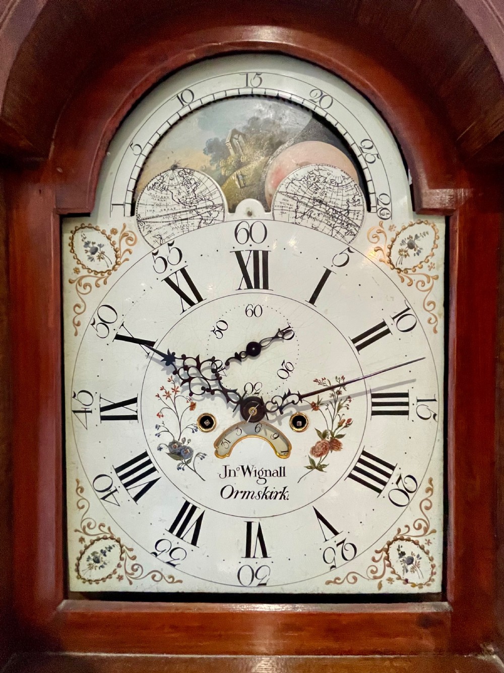 Outstanding George III Moonphase Longcase Clock View III