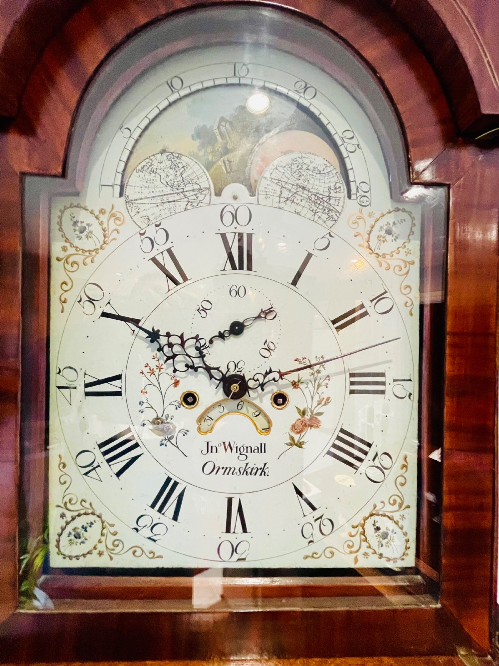 Outstanding George III Moonphase Longcase Clock View IV