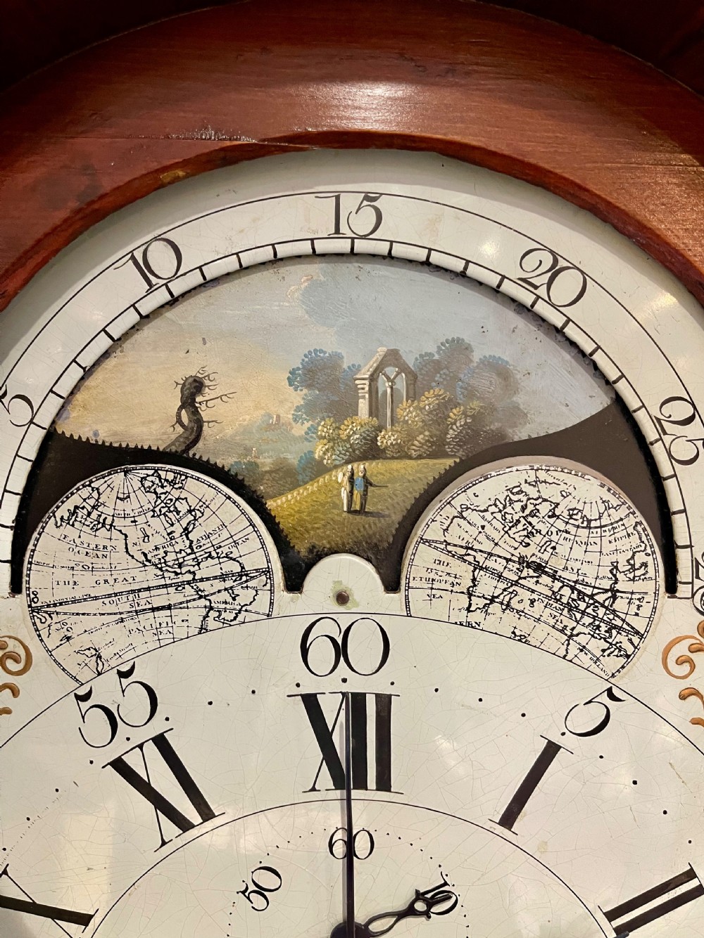 Outstanding George III Moonphase Longcase Clock View VI