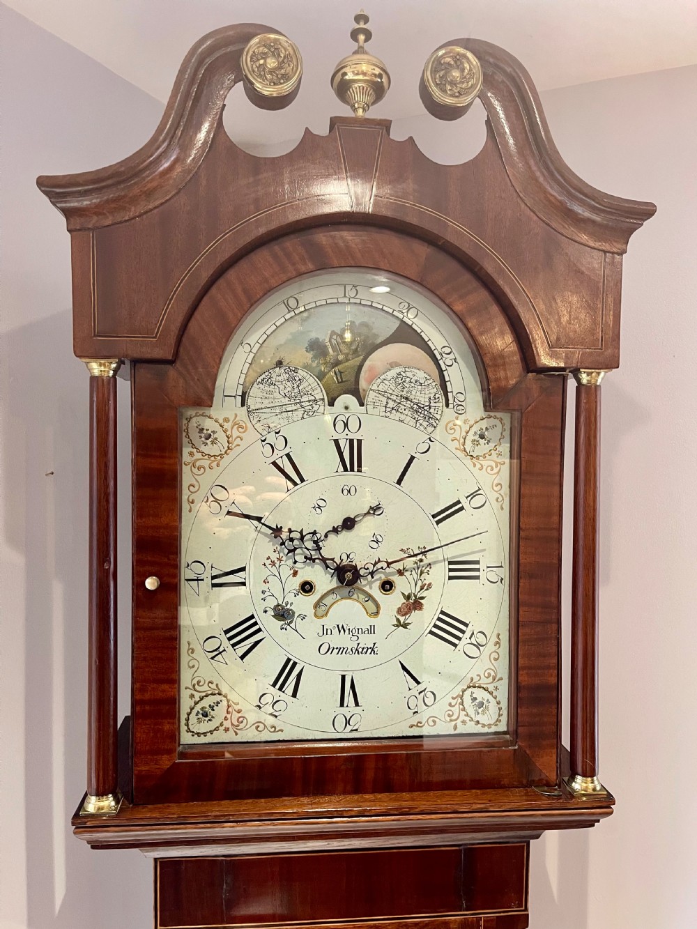 Outstanding George III Moonphase Longcase Clock View XI