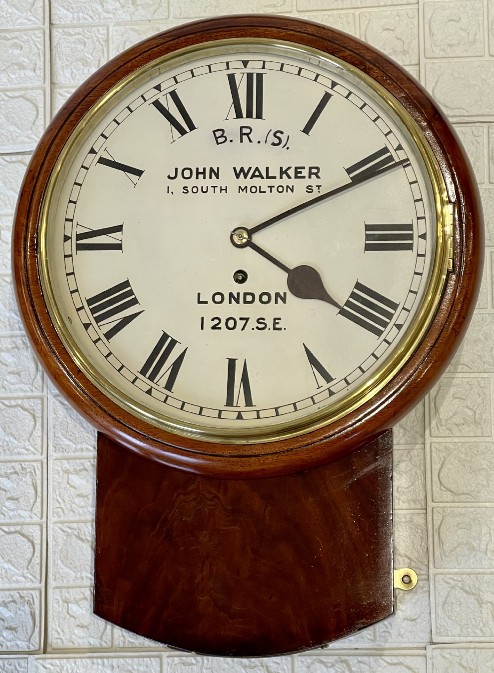 John Walker Southern Railway Fusee Wall Clock, Stunning
