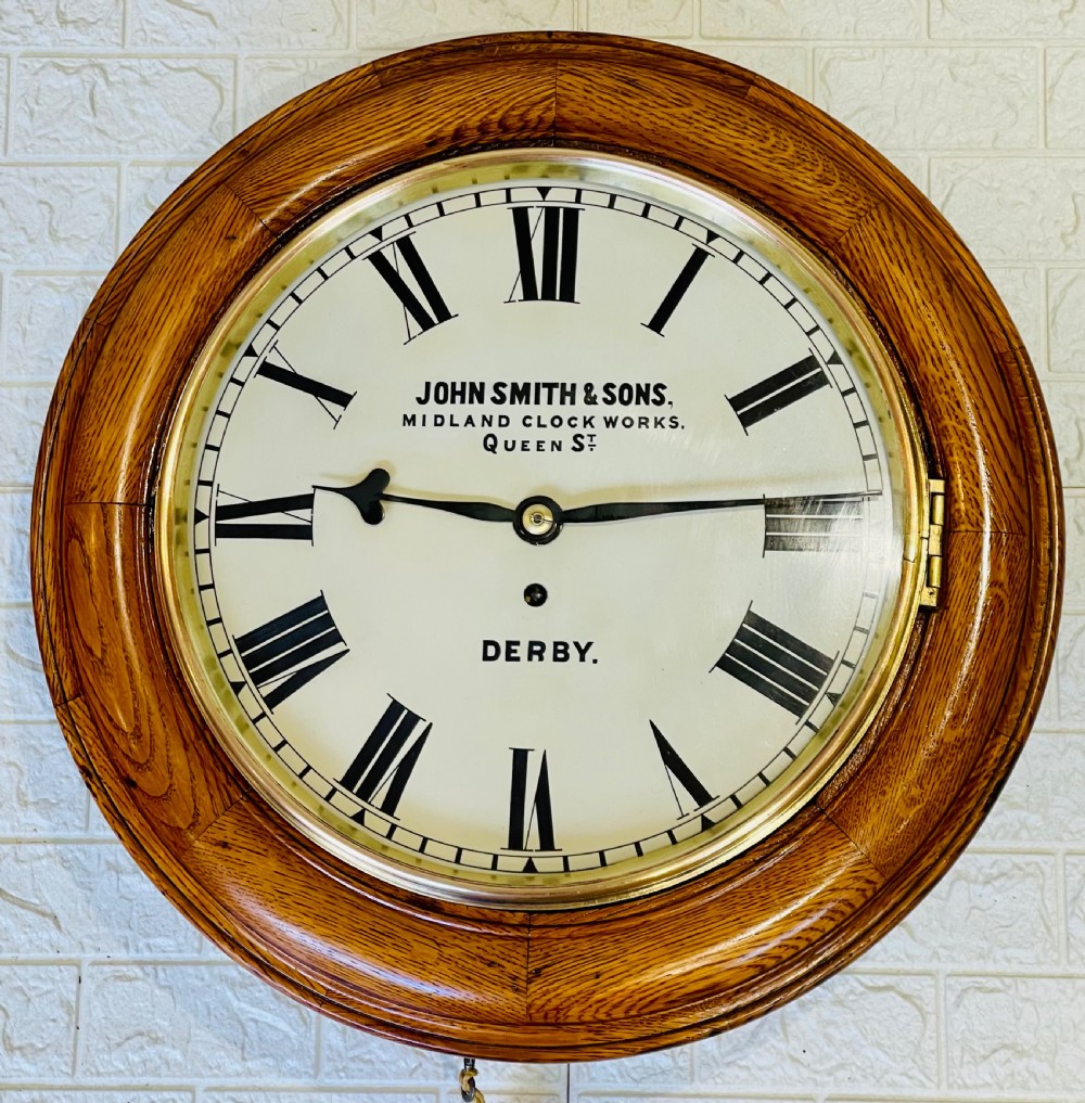 L.M.S Rare Railway Fusee Dial Wall Clock, Gorgeous Condition View VIII