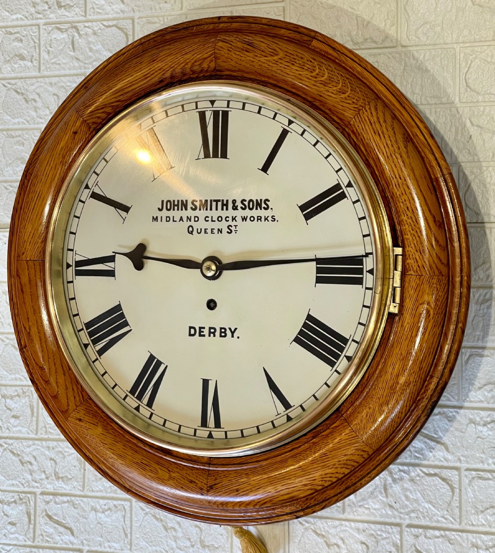 L.M.S. Stunning Fusee Railway Dial Wall Clock View V