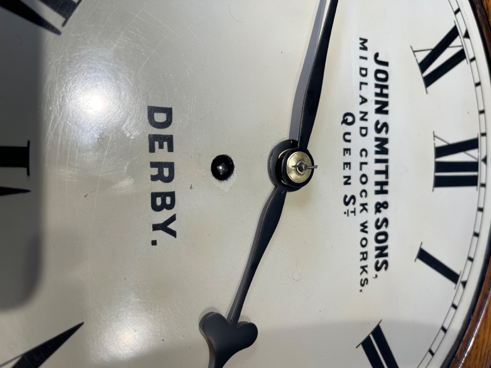 L.M.S. Stunning Fusee Railway Dial Wall Clock View IX