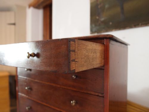 CHEST OF DRAWERS RARE GEORGE III MAHOGANY COLLECTORS CHEST C1790 - ADDITIONAL PHOTO 5