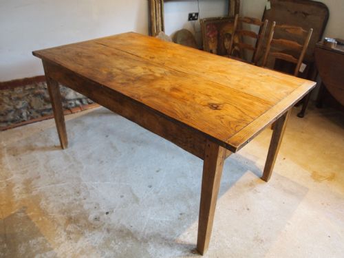 TABLE REFECTORY FARMHOUSE DINING RARE ELM C1900 - ADDITIONAL PHOTO 3