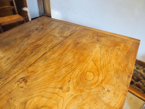 TABLE REFECTORY FARMHOUSE DINING RARE ELM C1900 - ADDITIONAL PHOTO 5