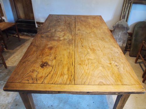 TABLE REFECTORY FARMHOUSE DINING RARE ELM C1900 - ADDITIONAL PHOTO 6