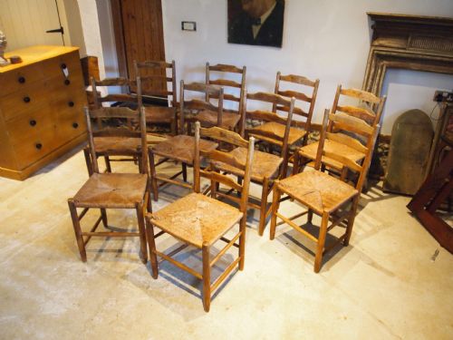 CHAIRS RARE SET OF 10 ARTS AND CRAFTS GARDINER CLISSETT CHAIRS C1910 - ADDITIONAL PHOTO 6