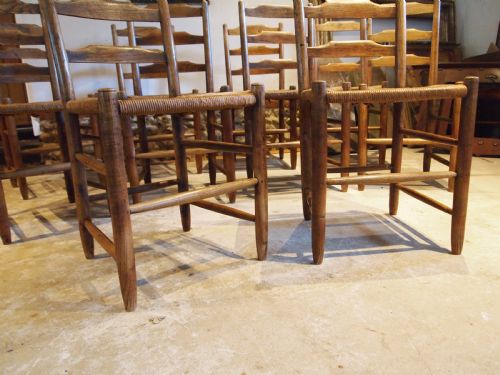 CHAIRS RARE SET OF 10 ARTS AND CRAFTS GARDINER CLISSETT CHAIRS C1910 - ADDITIONAL PHOTO 7