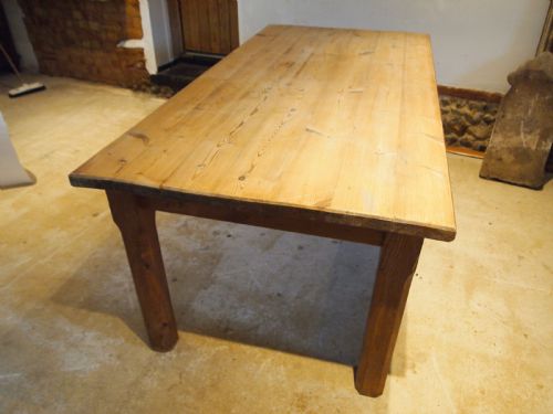 TABLE REFECTORY FARMHOUSE DINING SCRUB TOP EDWARDIAN C1910 - ADDITIONAL PHOTO 1