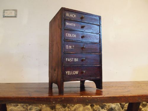 CHEST OF DRAWERS RARE FACTORY J P COATS HABERDASHERY C1890 - ADDITIONAL PHOTO 5